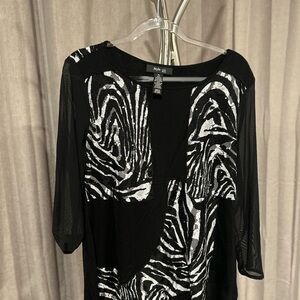 COPY - Style & Co Black Top with Zebra Pattern